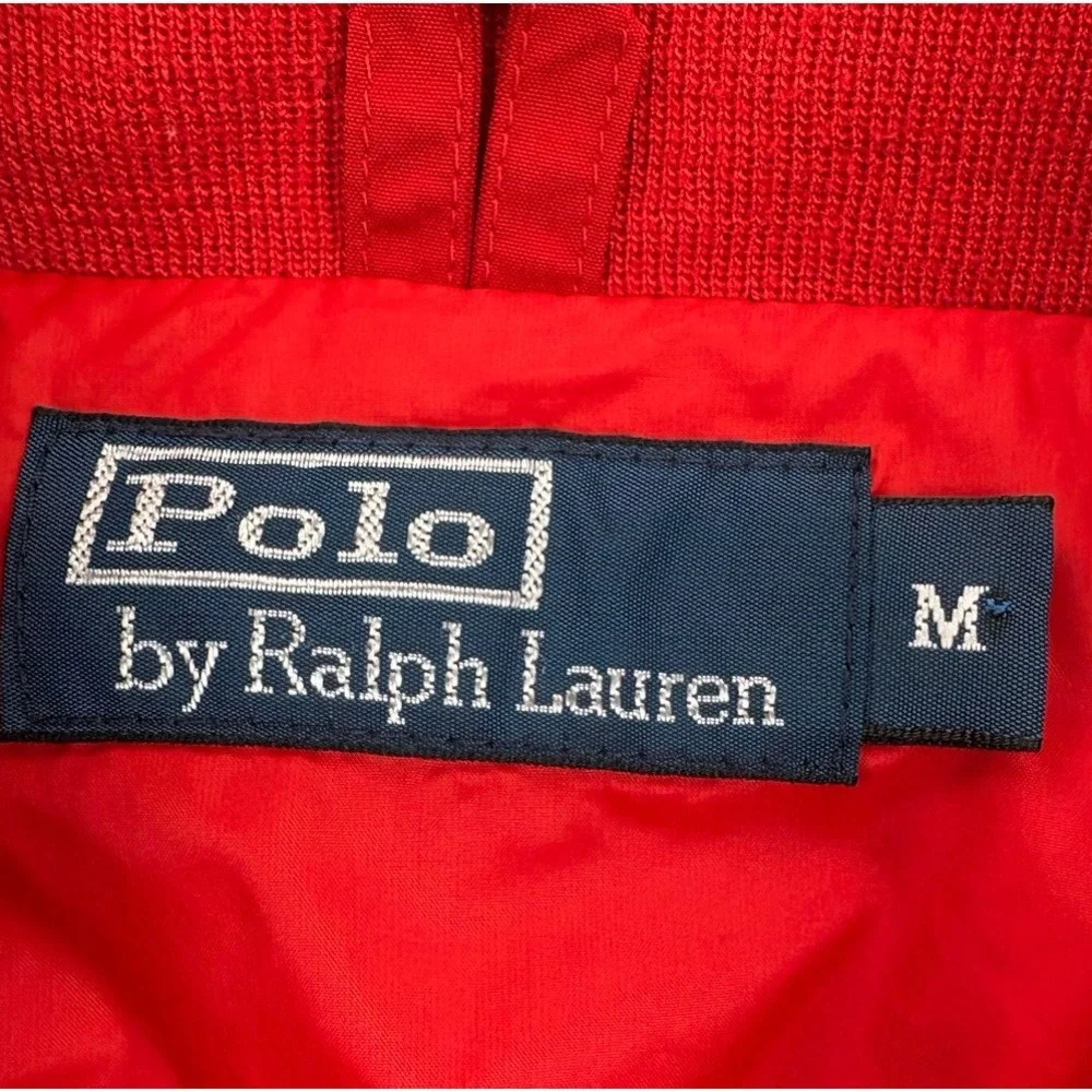 Polo Ralph Lauren Red Full Zip Jacket Windbreaker Nylon Mesh Lined Pony Men's M.